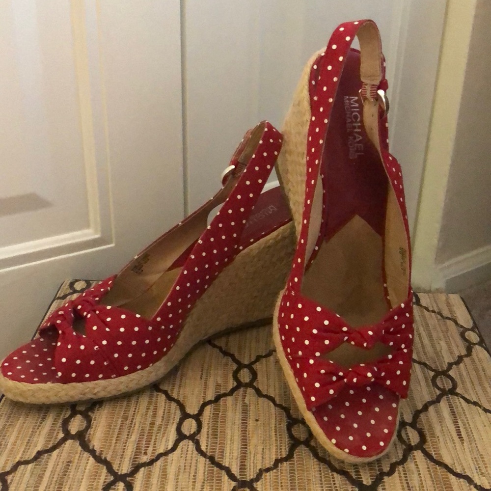 Polka dot wedges- Michael Kors